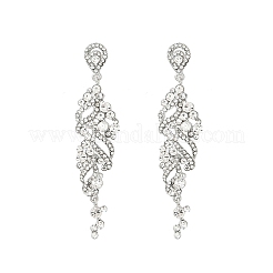 Zinc Alloy Rhinestone Tassel Stud Earring for Women&nbsp;EJEW-S251-01P
