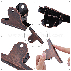 Iron Bulldog Clips&nbsp;AJEW-CP0011-50R