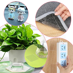 40Pcs Square Transparent Silicone Double-sided Tape&nbsp;DIY-SC0031-07