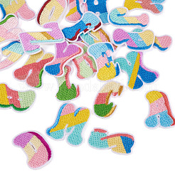 52Pcs 2 Sets Letter A~Z Embroider Thread Cloth on/Sew On Patches&nbsp;PATC-TA0001-40
