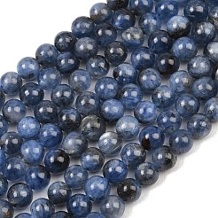 天然カヤナイト/シアナイト/ジステンビーズ連売り  ラウンド  6~6.5mm  穴：0.8mm  約62~63個/連  15~15.24''（38.1~38.7センチメートル）&nbsp;LS-G-G272-A01-6mm