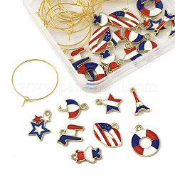 Independence Day DIY Wine Glass Charms  Making Kits&nbsp;DIY-FS0009-55