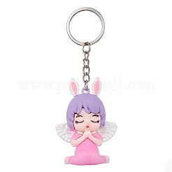 2Pcs 2 Style Angel Shape PVC Pendants Keychains&nbsp;KEYC-JKC00685