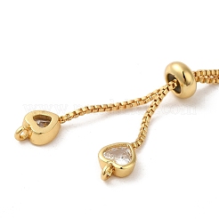 Rack Plating Brass with Cubic Zirconia Bracelet Making&nbsp;KK-Q795-20G
