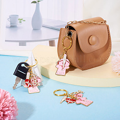 4Pcs Alloy Enamel Keychain&nbsp;KEYC-TAC00037