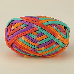 ポリエステル布糸 1 束  手編みの太い糸  クロゼット布糸  カラフル  5mm  約32.81ヤード（30m）/かせ&nbsp;OCOR-SZ0002-10G
