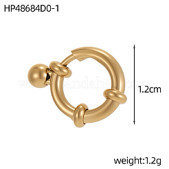 304ステンレススチール製ラウンドスプリングリング留め金  イオンプレーティング（ip）  長持ちメッキ  14KGP本金メッキ  12x12mm&nbsp;STAS-OY012-49G