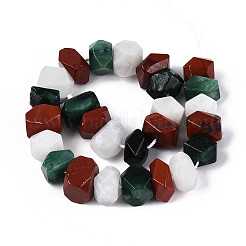 Natural Fuchsite & Red Jasper & Rainbow Moonstone Beads Strands&nbsp;G-T144-16A-01