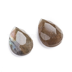 天然石ラブラドライトカボション  ティアドロップ  多面カット  14x10x4.5mm&nbsp;G-L514-031C