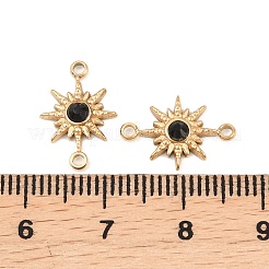 304 Stainless Steel Micro Pave Cubic Zirconia Connector Charm&nbsp;ZIRC-F147-02G-01