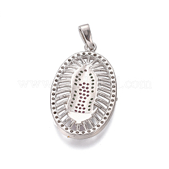 Religion Theme Brass Micro Pave Cubic Zirconia Pendants&nbsp;ZIRC-I032-71P