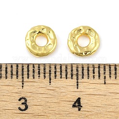 真鍮製スペーサービーズ  溝付きディスク  18KGP本金メッキ  6x1.5mm  穴：2mm&nbsp;KK-L219-04G-01