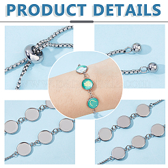 DIY Blank Dome Stainless Steel Slider Bracelets Making Kits&nbsp;BJEW-DC00011