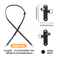 レザーバッグストラップ  吊り下げ留め具付き  プラチナ  95.7x0.95x0.2cm&nbsp;DIY-WH0622-063A