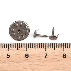鉄製バタフライクラッチピン留め具 50個  プラチナ  4.5mm&nbsp;IFIN-H066-02P