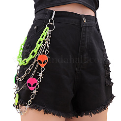 Extra-terrestrial Head Plastic & Alloy Barbed Wire 3 Layer Pants Chains for Women&nbsp;FS-WG4F403-01