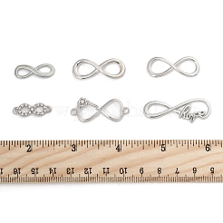 30Pcs 6 Styles Tibetan Style Alloy Infinity with Hope Connector Charms&nbsp;TIBE-FS0003-26