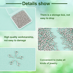 1000Pcs Iron Screw Eye Peg Bails&nbsp;IFIN-DC0001-01P