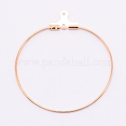 真鍮ワイヤーペンダント  ピアス作りに  リング  ライトゴールド  36x32.5x1.5mm  穴：1mm&nbsp;KK-WH0038-03LG