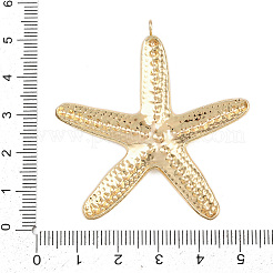 201ステンレススチールビッグペンダント  ヒトデ  ゴールドカラー  52.5x48.5x3.5mm  穴：2.8mm&nbsp;STAS-C145-01G