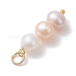 Natural Cultured Freshwater Pearl Two Sides Polished Pendants&nbsp;PALLOY-JF04968