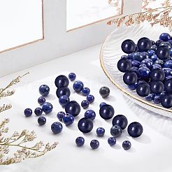 120個 3スタイル 天然ラピスラズリビーズ連売り  染め  ラウンド  6~10mm  穴：1mm  40個/スタイル&nbsp;G-NB0003-68
