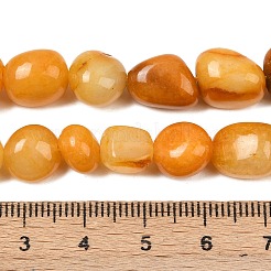 天然石イエローアベンチュリンビーズ連売り  ナゲット  染め＆加熱  7~13x8~12x5~9mm  穴：1~1.2mm  約40~42個/連  15.51~15.75インチ（39.4~40cm）&nbsp;LS-G-C257-02