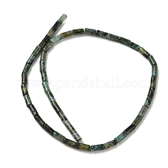 天然アフリカンターコイズ（ジャスパー）ビーズ連売り  コラム  8x4mm  穴：1mm  約46個/連  15.35''（39センチメートル）&nbsp;G-B091-A25-01