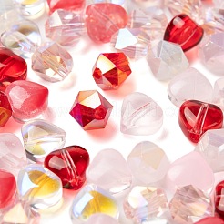 560Pcs 8 Style Transparent Spray Painted & Electroplate Transparent  Glass Beads&nbsp;GLAA-LS0001-07