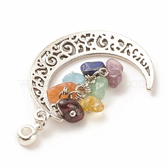 7 Chakra Natural Mixed Gemstone Chip Pendants&nbsp;PALLOY-JF01486