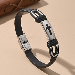 PU Leather Braided Cord Bracelets&nbsp;BJEW-E324-C19