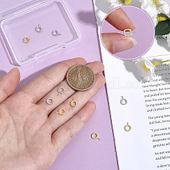 10個2色925スターリングシルバースクリューアイペグベイル  リング  ミックスカラー  9x6x1mm  穴：4mm  ピン：0.6mm  5個/カラー&nbsp;STER-ME0001-54