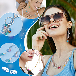 120Pcs Glass Pendants&nbsp;PALLOY-PHE00012