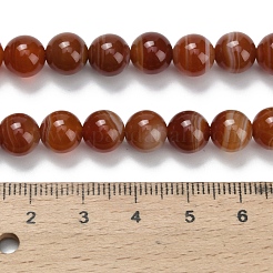 Natural Banded Agate Beads Strands&nbsp;G-L642-B04-8mm