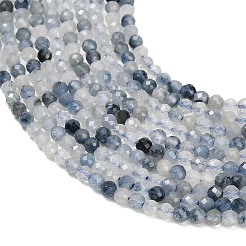 ナチュラブルールチルクォーツビーズ連売り  ラウンド  多面カット  3~3.5mm  穴：0.6mm  約136個/連  15.16''（38.5cm）〜15.28''（38.8cm）&nbsp;GG-CBA3921-A05-3mm
