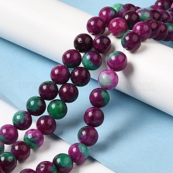 Natural Dyed White Jade Beads Strands&nbsp;G-M402-C04-05