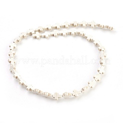 合成ターコイズビーズ連売り  染め  クロス  ベージュ  10x8x3mm  穴：1mm  約38個/連  15インチ&nbsp;TURQ-G112-8x10mm-06