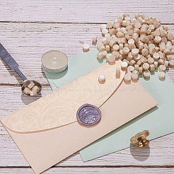 レトロシーリングスタンプ用ワックス粒子のシール  ステンレス鋼スプーン  スペシャルペイントスクープシーリングワックスとキャンドル  ビスク  67x42mm  シーリングワックス粒子：9x5mm  210個/セット&nbsp;DIY-CP0001-48C