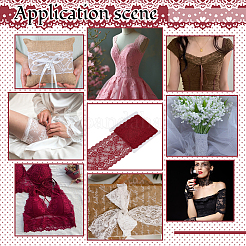 1 Roll 10% Spandex & 90% Nylon Lace Ribbon&nbsp;OCOR-OC0001-96D
