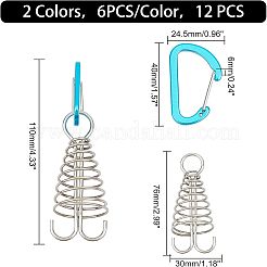 12Pcs 2 Colors Aluminium Alloy Tent Rope Tensioners&nbsp;FIND-FH0001-99