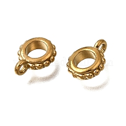 304ステンレス鋼チューブベイル  丸いリング  ゴールドカラー  10x8x3.5mm  穴：1.5mm  内径：4mm&nbsp;SA-CBACE4D-01G