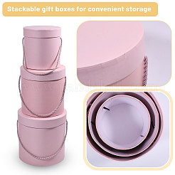 3Pcs 3 Sizes Column Cardboard Paper Bouquet Packing Boxes&nbsp;CON-BC0007-77A