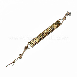 Cowhide Leather Cord Bracelets&nbsp;BJEW-R309-01B-09