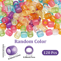 120Pcs Transparent Acrylic European Beads&nbsp;MACR-SC0002-58