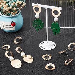 20Pcs Brass Donut Stud Earring Findings&nbsp;KK-BBC0004-87