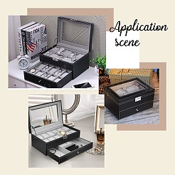 フロッキング布ジュエリー時計ディスプレイ  濃いグレー  7.2x4.4x3.5cm  直径：19.4センチメートル&nbsp;BDIS-WH0004-02A