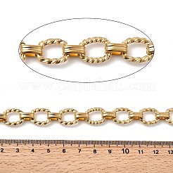 304 Stainless Steel Twist Oval Link Chains&nbsp;CHS-Z007-10G