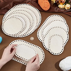 12Pcs 6 Styles Wood Basket Bottom&nbsp;DIY-NB0014-09