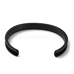 304 Stainless steel Grooved Bangles&nbsp;FIND-WH0147-21EB