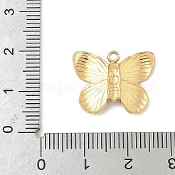 304ステンレスペンダント  蝶  イオンプレーティング（ip）  18KGP本金メッキ  15x19.5x3mm  穴：1.6mm&nbsp;STAS-L293-15A-G